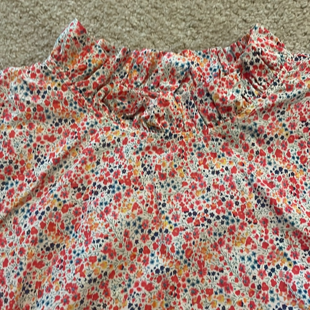 Liberty of London for J. Crew ruffle neck blouse Small